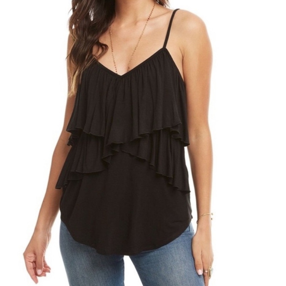 ‼️SOLD‼️ 179. NWT!! 2 PACK Chaser Black & Gray Tiered Tanks Adjustable Straps